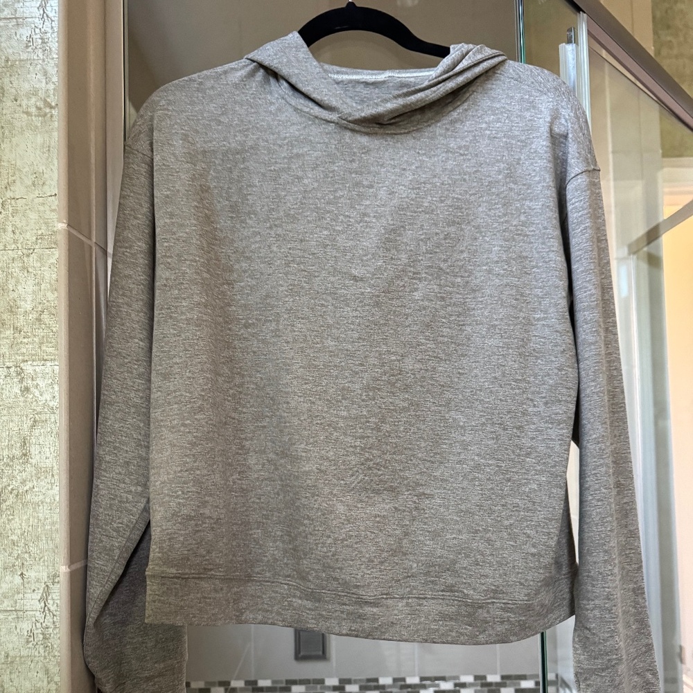 Lululemon Soft Jersey Classic-Fit Hoodie-heather grey-size 8-NWT